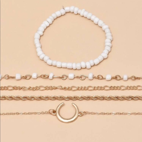 • Kenzie • 5 Pc. Moon + Chain Bracelet Set - Picture 4 of 5